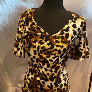 Cute animal print casual top